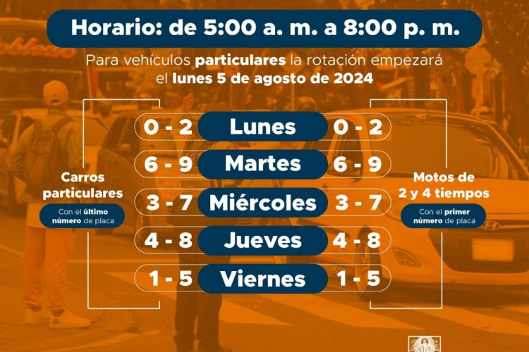 Así quedó el Pico y placa en Medellín segundo semestre 2024